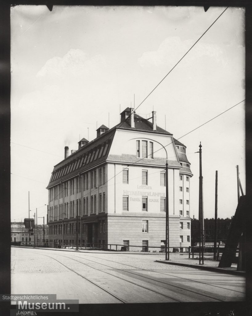 Fabrikgebäudes der Leipziger Metallfadenlampen Fabrik GmbH, 1915